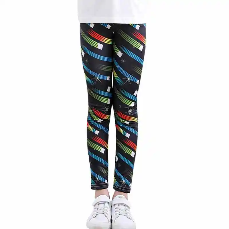 A5 WEIXINBUY/леггинсы для девочек; узкие брюки для девочек; Леггинсы с принтом для девочек; Одежда для маленьких девочек; детские цветные обтягивающие леггинсы с принтом - Цвет: A5