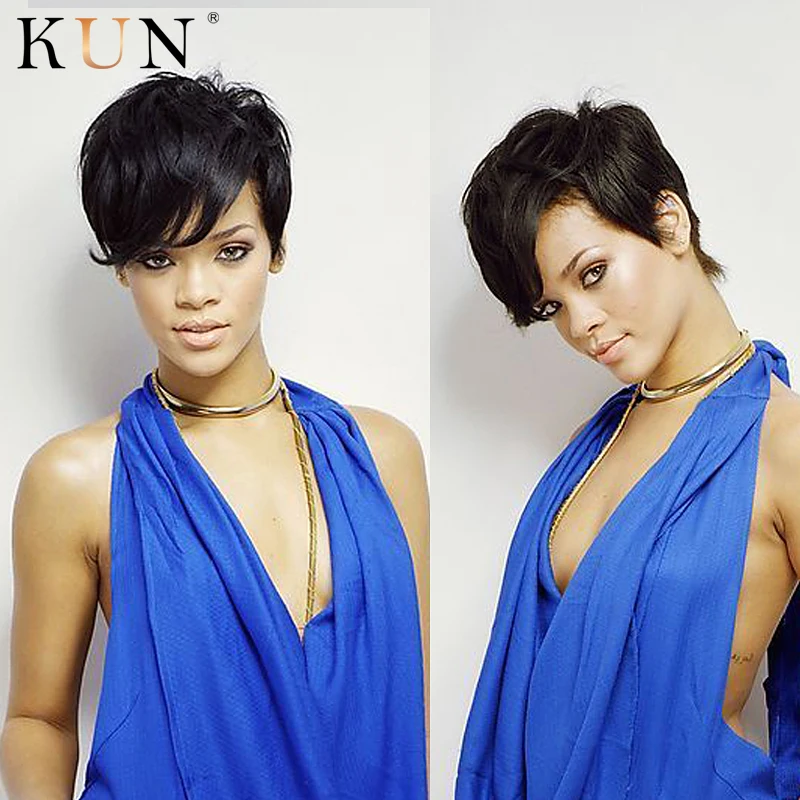 

Pixie Cut Star Style Short Human Hair Wigs Straight 13x4 Lace Front Wig 150 Density Glueless Wig Pre Plucked Remy For Women