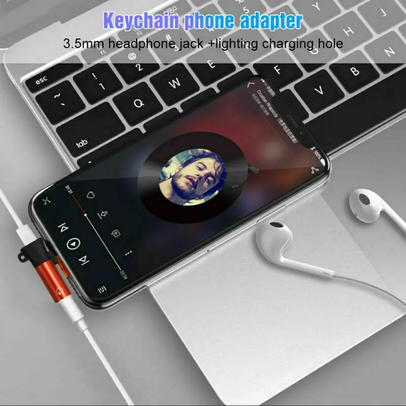 Зарядный Кабель адаптер для iPhone 7 8 Plus X XS 2 в 1 3 5 мм разъем наушников AUX зарядное