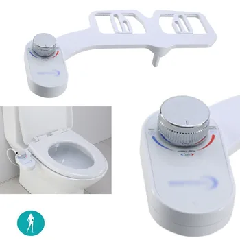 

Toilet Bidet Seat Spray Water Washing Clean Unisex Bathroom Attachment 136-200mm Self-Cleaning Nozzle bath accessories