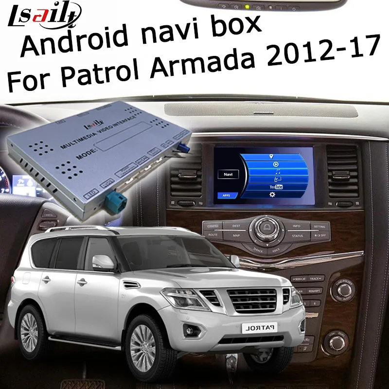 Lsailt Android/Carplay интерфейсная коробка для Nissan Patrol Armada Y62 2012- видео интерфейс Pathfinder Elgrand 370z Lsailt