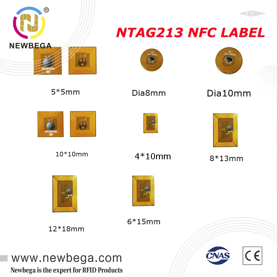 Micro Chip Bluetooth NFC Ntag213, etiqueta FPC Universal, etiqueta de talla pequeña, adhesivo, 5 uds.