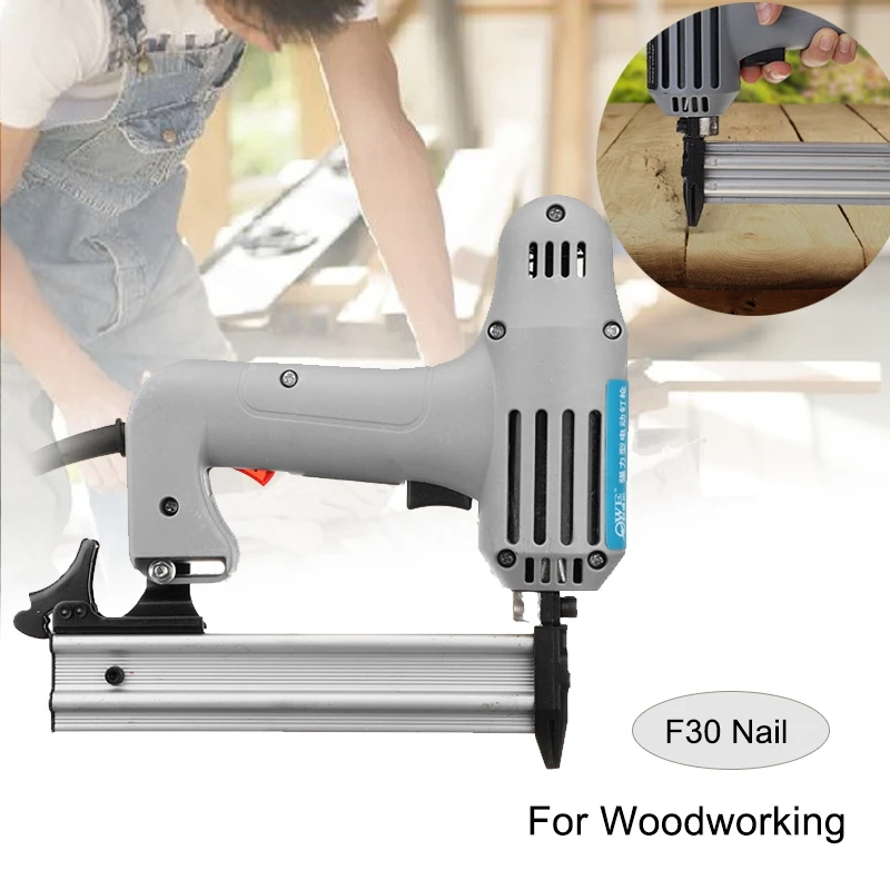 1800W Electric Straight Nail F30 Nail Device Nailer Guns Stapler 220V Industrial Electric Woodworking Tools Combination Set