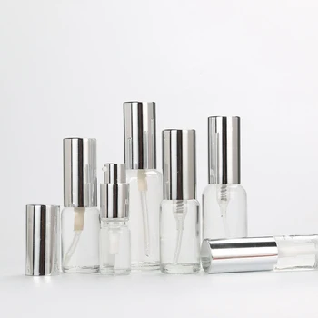 

Spray Bottle Clear Glass Small Empty Glass Atomizer Perfume Pump Bottle Liquid Essential Oil Cosmetic Pump Lotion Container