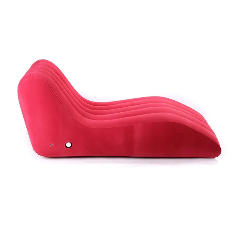 Inflatable Sofa Bed Leisure Inflatable Sofa Thickened Creative Flock Lazy Sofa S Type Adult Recliner