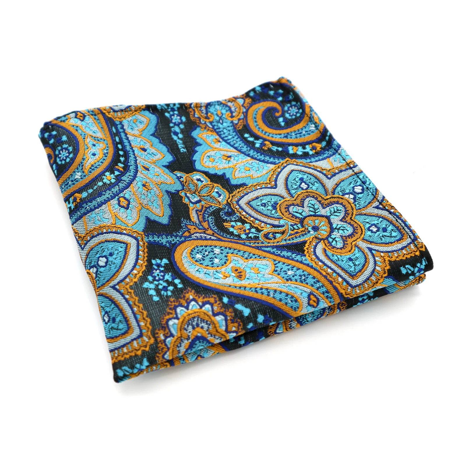 F075 PAISLEY 61-80 винтажные мужские шелковые носовые платки с узором пейсли в полоску, в горошек, карманные квадраты для костюмов, курток, свадеб, вечеринок, бизнеса - Цвет: F075 PAISLEY