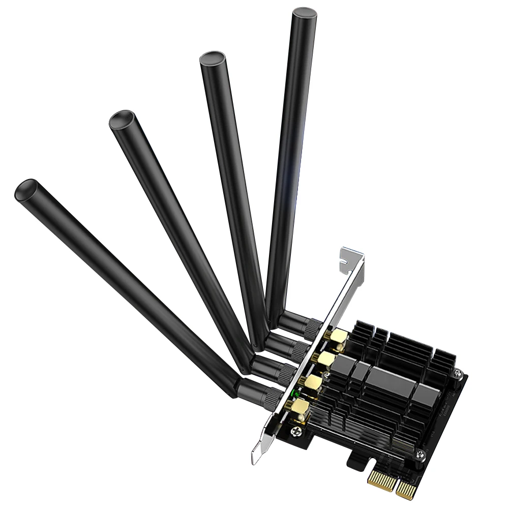 

Wireless Dual-band 2.4/5.8Ghz 1750M Expansion Card Desktop Built-in Pcie Network Card Gigabit For Desktop PC
