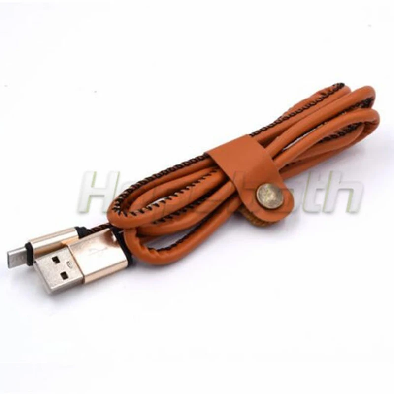 100 шт usb type-C кабель быстрое зарядное устройство Кожаный Плетеный кабель для samsung S9 S8 Xiaomi Redmi Note 7 Mi9 Быстрый USB-C зарядный шнур