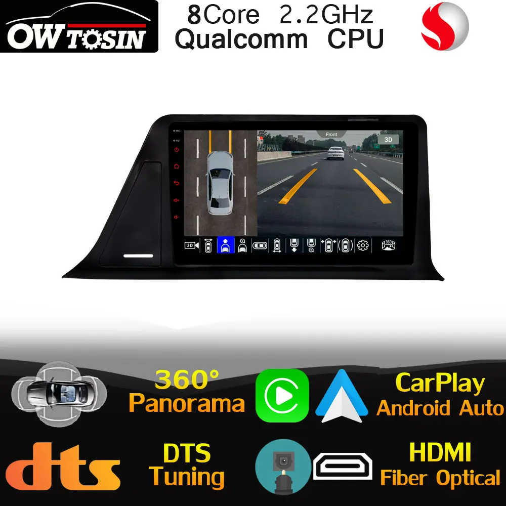 Процессор Qualcomm Android для Toyota C-HR CHR 2016-2020 автомобильное радио GPS CarPlay 360 панорамные DTS