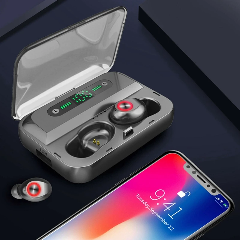 Bluetooth наушники стерео наушники водонепроницаемые с зарядным устройством для телефона