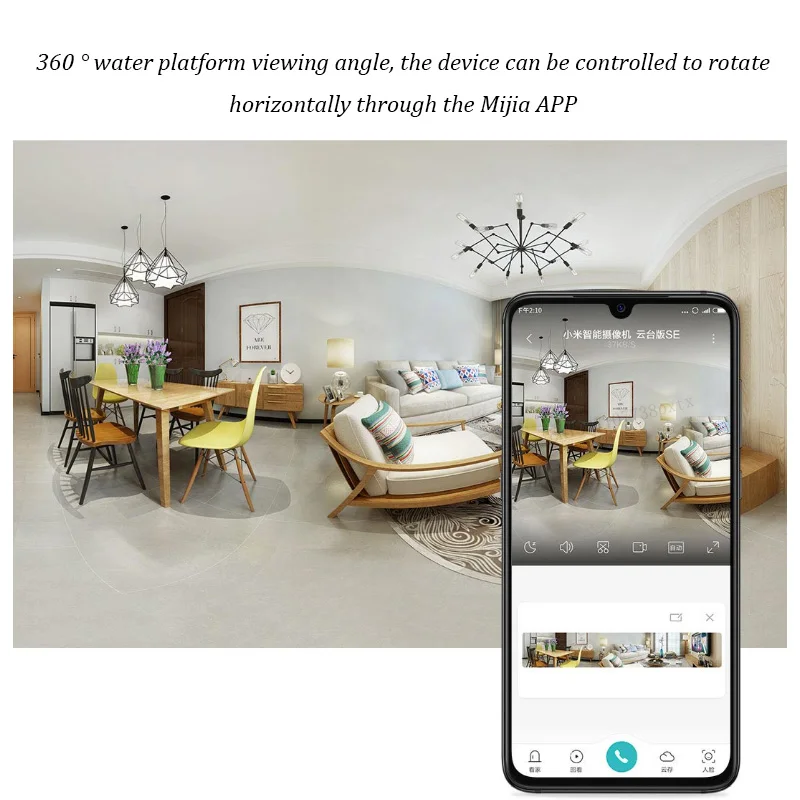 Xiaomi Mijia 1080P умная домашняя камера безопасности IP 360 ° горизонтальный вращающийся