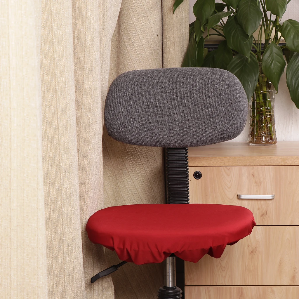 Antifouling Round Square Chair Seat Cover Dining Wedding Party Event Chair Slipcover, Fits Most Standard Chair