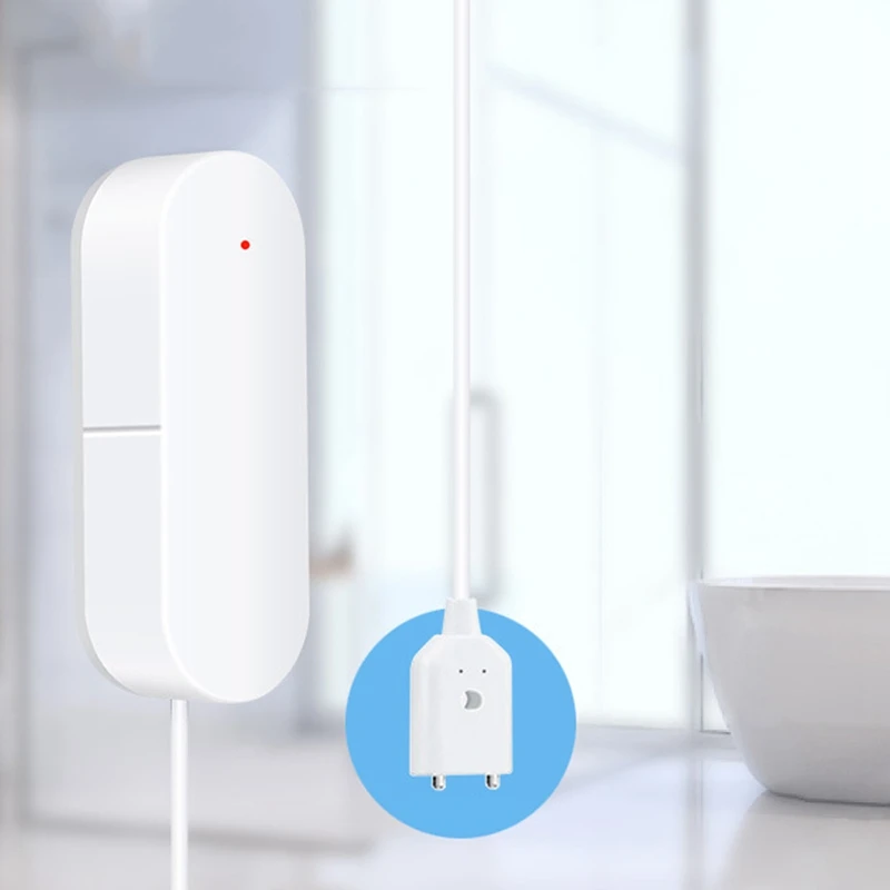 Wi-Fi умный датчик утечки воды уровень утечки потока сигнализация детектор защита от перелива приложение Tuya Совместимо с Alexa Google Home