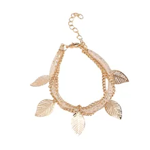 Специальный Для женщин сетки Стиль Проволочная сетка цепь листьев опустошенного браслета Для женщин Iewelry браслет, лучший подарок, высокое качество