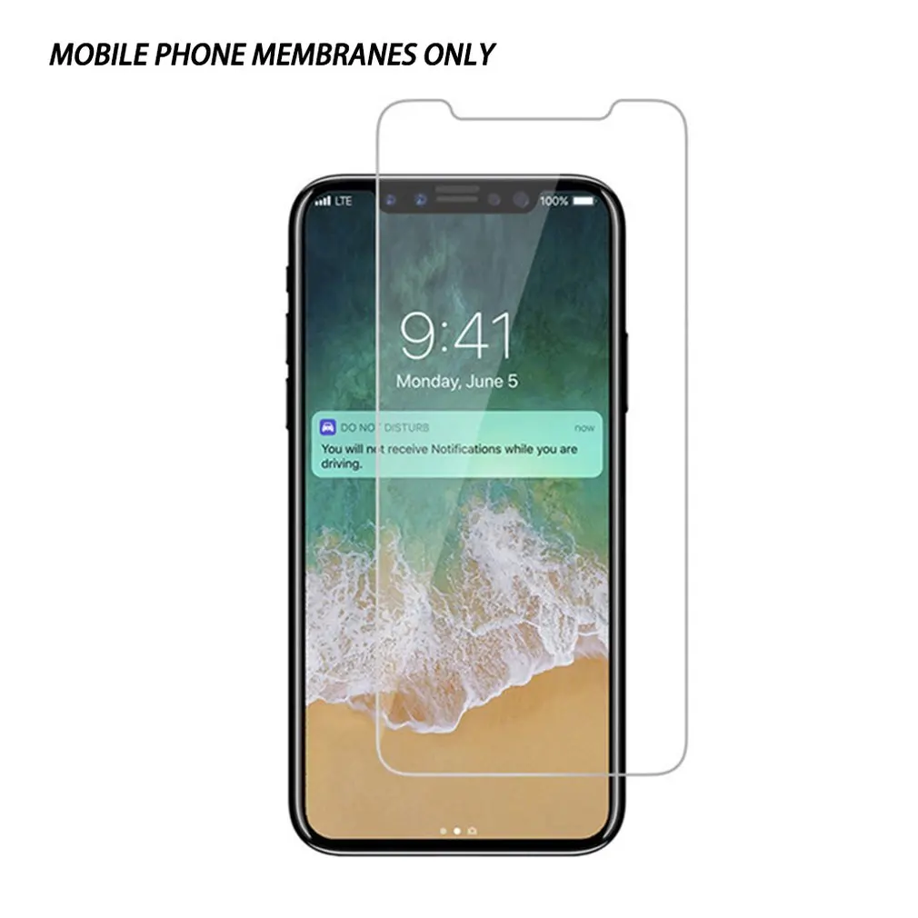 Phone Screen For Iphone 5 5S 6 6S 7 8 Plus X Xs Max Xr Tempered Glass Screen Protector No Hole Position Anti-Scratch