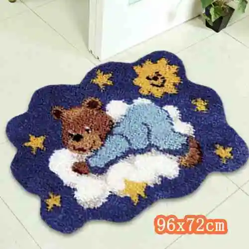 Smyrna ковер крючок для вышивания техника защелка крюк ковер наборы Diy Tapijt Alfombras Kleed Knooppakket с нитью крючком кошка подарок - Цвет: Plum