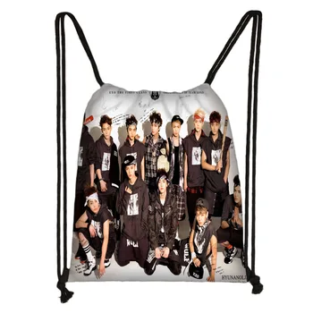

Custom EXO Drawstring Bag Daypack Kid Satchel Casual Backpack Teenager Storage Bag Women Men 32x38cm*181031-03-9072