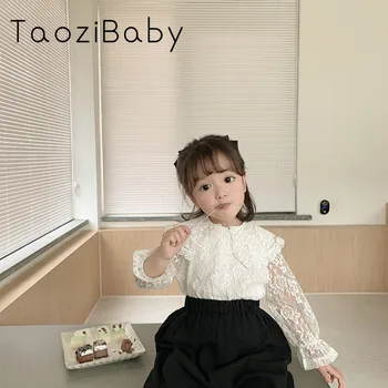 

Girls Lace Breathable Shirt Kid Clothing 2020 Spring Summer New Children's Clothes Sweet Cute Shirt Baby Top