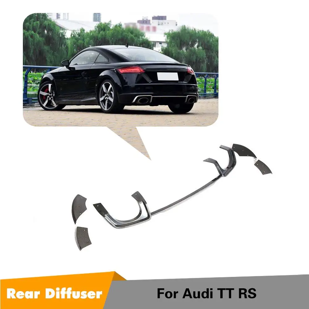 Карбоновый задний бампер для губ Диффузор для Audi TTRS- задний бампер диффузор спойлер для губ защита