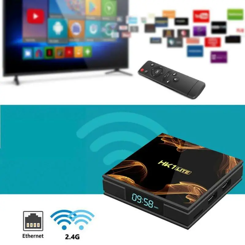 HK1 Lite Android 9,0 2+ 16GB Smart tv Box медиаплеер RK3228A четырехъядерный WiFi 4K телеприставка