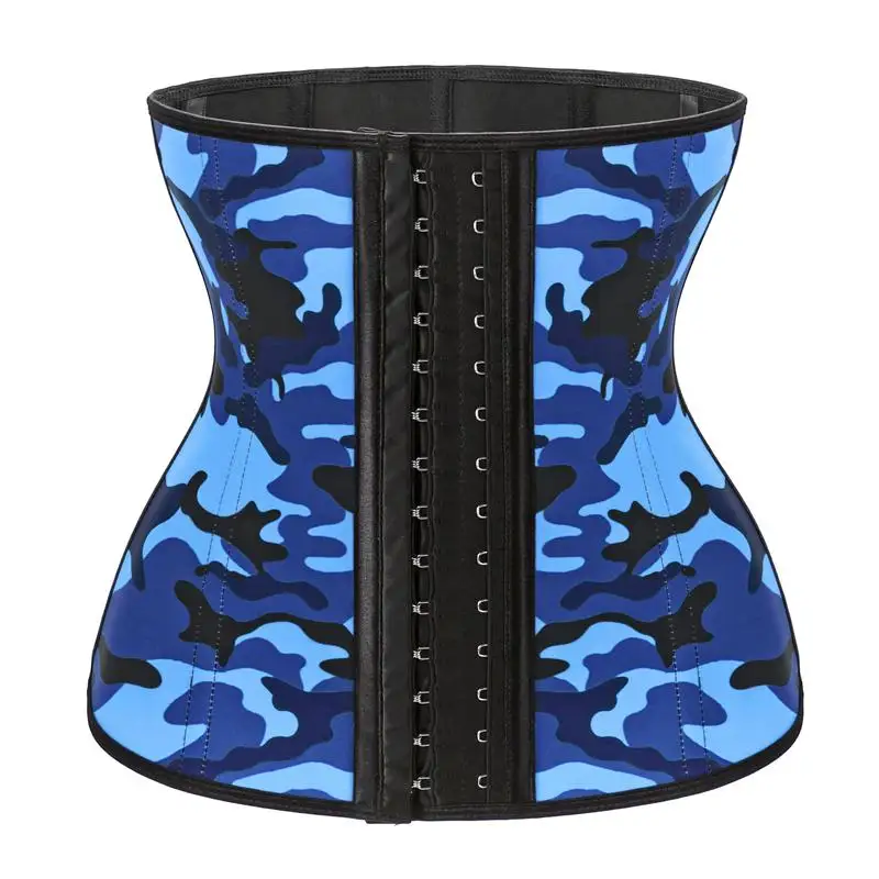 

Drop Shipping Camouflage Toning 9 Steel Boned Latex Body Shaper Slimming Waist Trimmer Waist Trainer Shaper Camo Corset