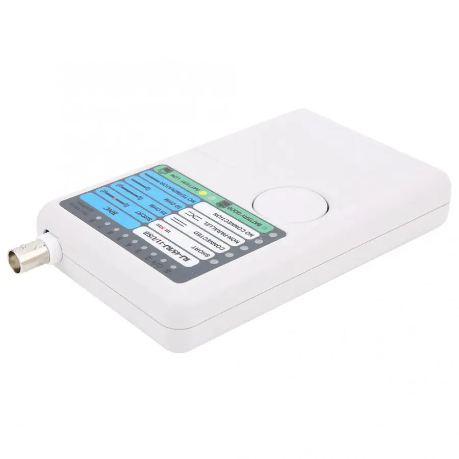 Кабельный тестер BNC тестер 4-в-1 Кабельный тестер RJ11/RJ45/USB/BNC провода линии счетчик детектор