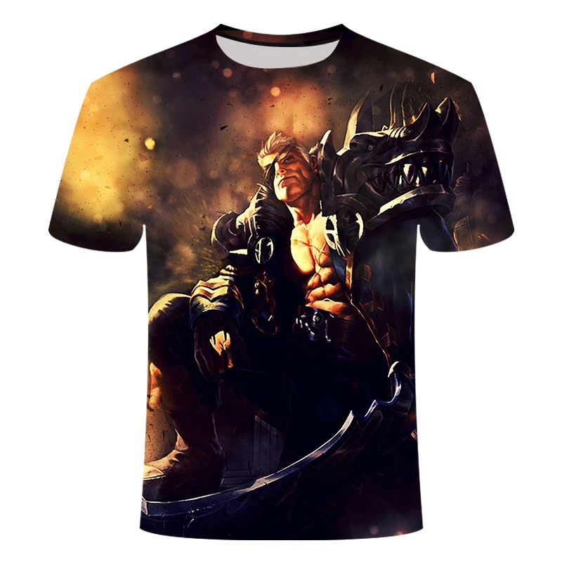 YA72 игровая Лига Легенд yasuo leesin Thresh 3D Футболка с принтом Мужская детская футболка большой размер 6XL игровая команда рубашка