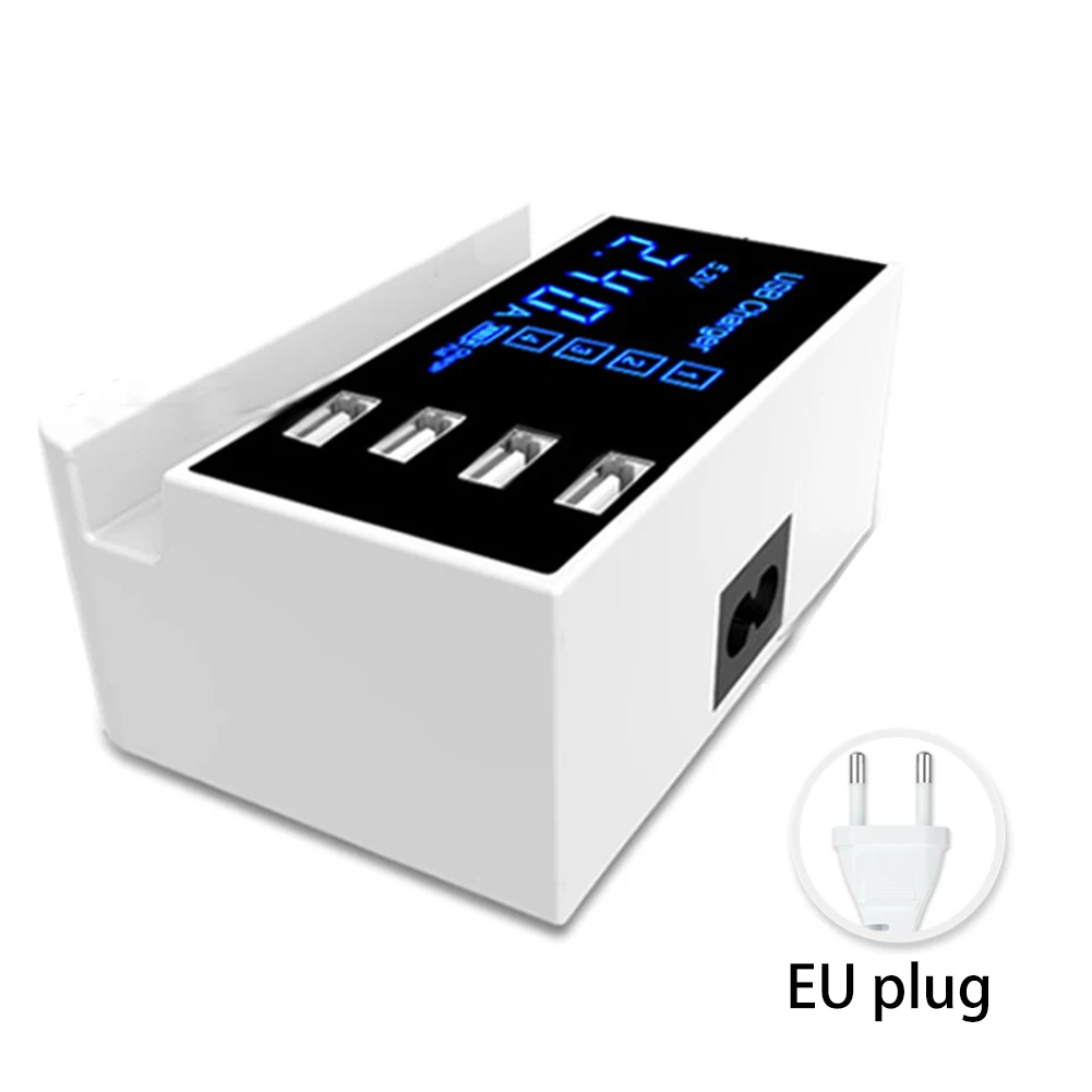 Европейский Союз (ЕС) 4 порта USB несколько зарядное устройство концентратор 5 в 4A Настольный Мульти USB настенное зарядное устройство для мобильного телефона смартфон планшет USB штекер зарядное устройство EU US UK - Тип штекера: Европейский Союз (ЕС)