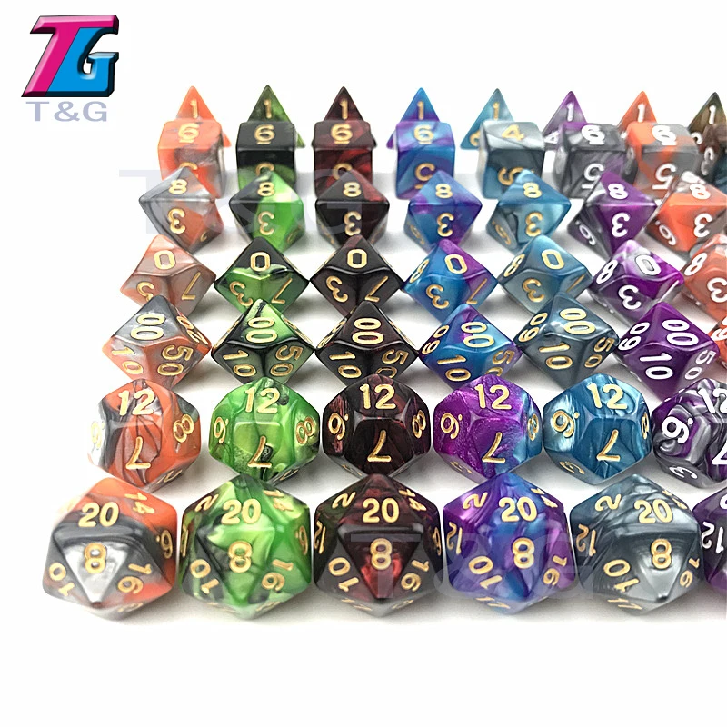 Purple & Blue Dice DND Die Toys For Adults Kids Plastic Cubes Special Birthday Gift|dice dnd|blue dicedice toys |