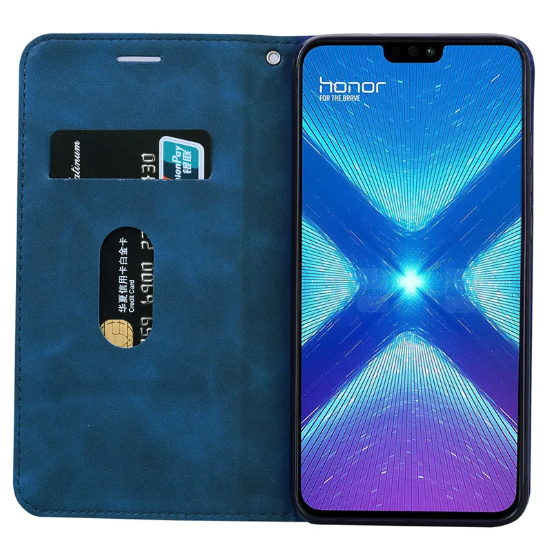 For Huawei Honor 8X Case Magnetic Leather Wallet Flip Card Hold Phone Case For Huawei Honor 8x JSN-L21 JSN-L42 X8 Cover Fundas huawei silicone case