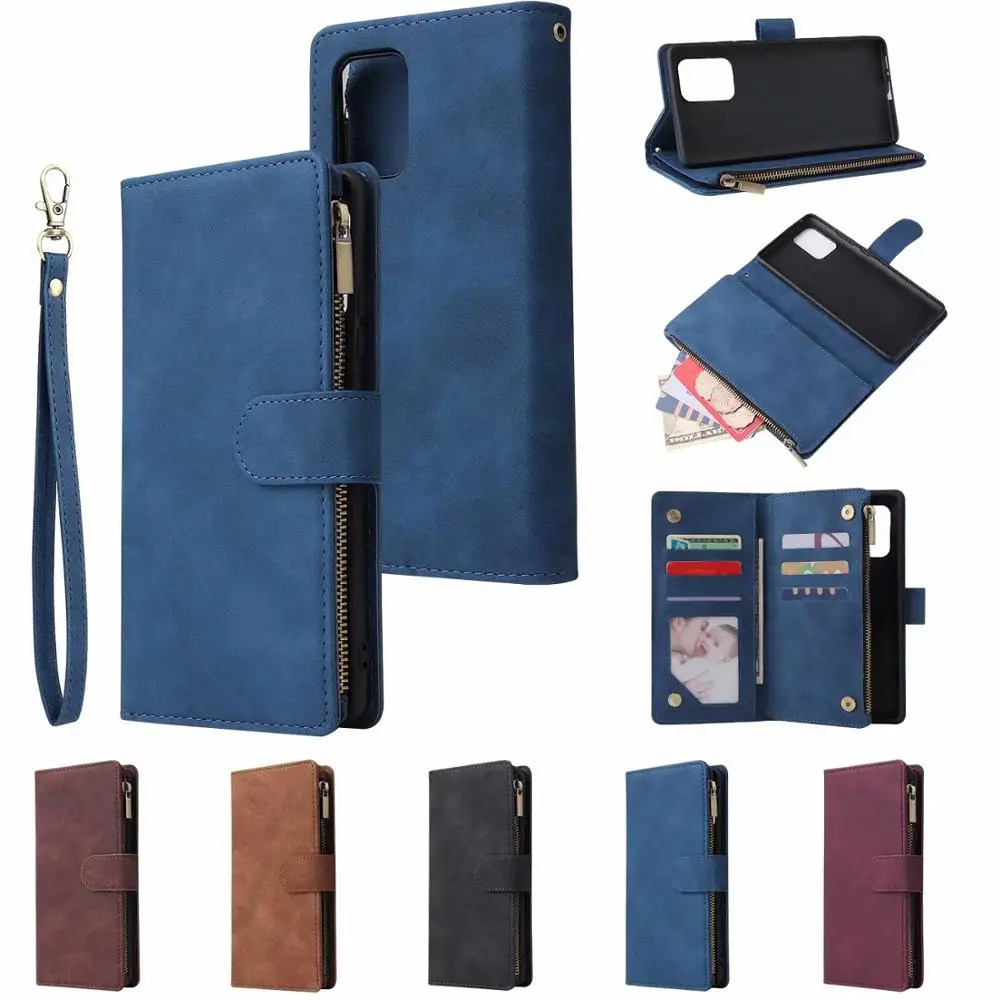 Чехол книжка из ПУ кожи на молнии для Samsung S20 S10 S9 Plus Ultra Lite S10E Note 20 10 9|Бамперы| |