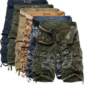 

2020 Summer Men Camouflage Shorts Fashion Knee Length Casual Short Pants Tactical Camo Cargo Shorts Men Shorts Masculino