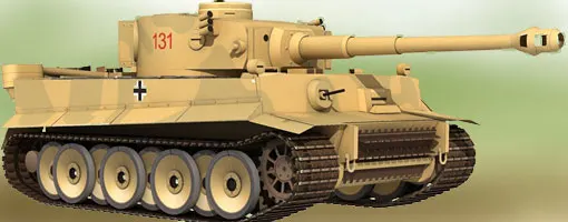 Tiger Tank Sand White Version 3D Paper Model DIY|Картонные конструкторы| |