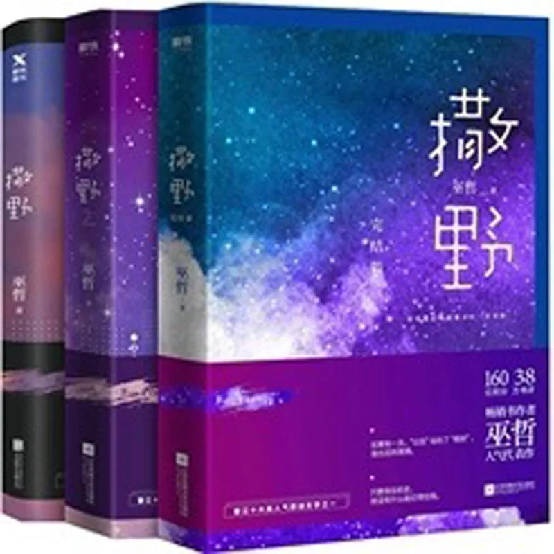 3 Book/set Sa Ye I II III by Wuzhe Novel Book Youth Literature Adult Love Campus Novels Fiction Book in chinese afbeelding