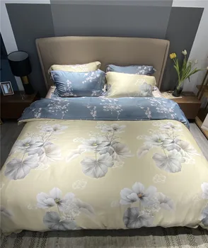 

Spring-Summer Lyocell Fiber Simple Double-Sided Tencel Denim 60 Sateen Ice Silk Linen Quilt Bedding