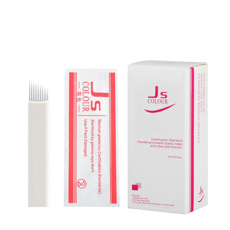 Перманентное лезвие для макияжа бровей татуировка изогнутое 11 игл упаковка из