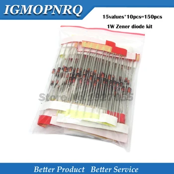 

15values*10pcs=150pcs 1W Zener diode kit DO-41 3V-30V component diy kit new and original