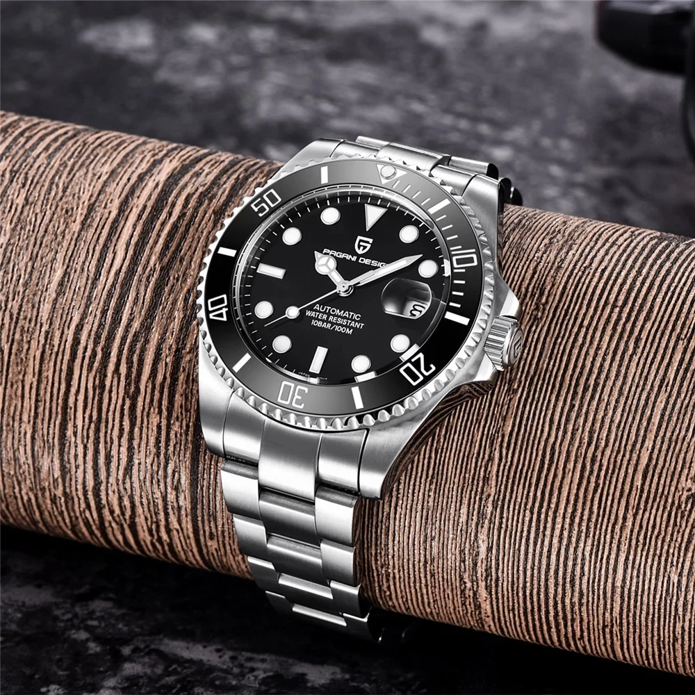 PAGANI DESIGN Top Brand Automatic Watch Luxury Sapphire Glass Mechanical Wristwatch Sports Stainless Steel Waterproof Men Watch 3