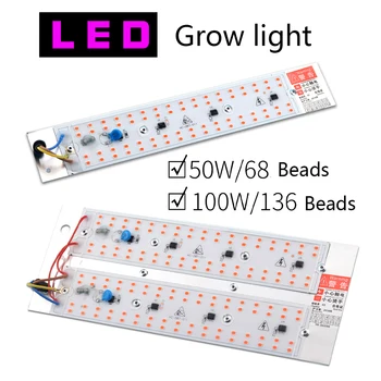 

2Pcs 50/100W DIY COB LED Grow Lights Full Spectrum For Indoor Plant and Flower Seedling Growth Lights With 2m Power Cable Switch