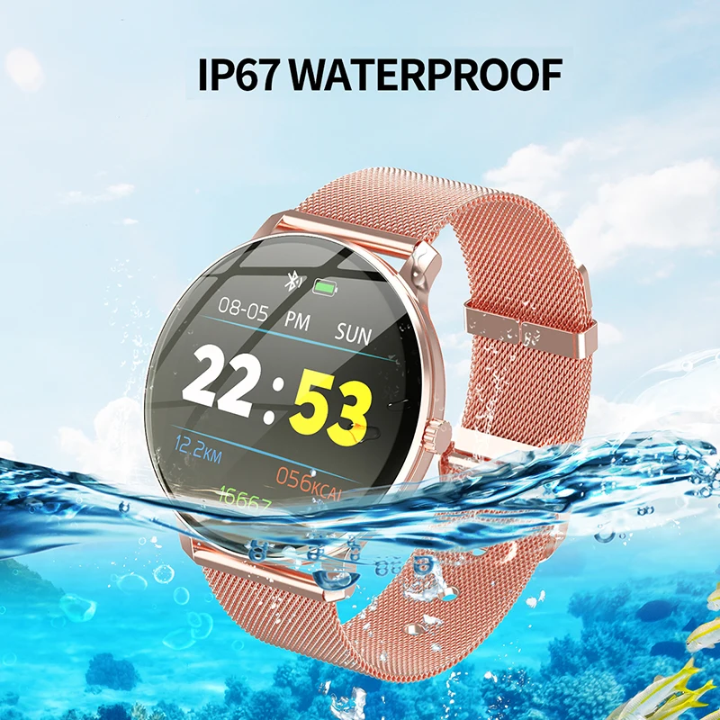 

IP67 Waterproof Smart Watch Fitness Tracker New R88 Band Bracelet Multi-Sport Mode Heart Rate Round Screen Bluetooth Wristbands