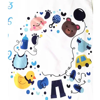 

Photo Grops Cartoon Fashion Soft Newborn Photography Blanket Square Props Calender Polyester Cute Baby Backdrop Cloth