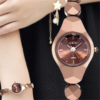 

Women Watches Simple Digital Sleek Rose Gold Creative Stainless Steel Band Quartz Watch Clock Bayan Kol Saati Relogio Reloj 2020