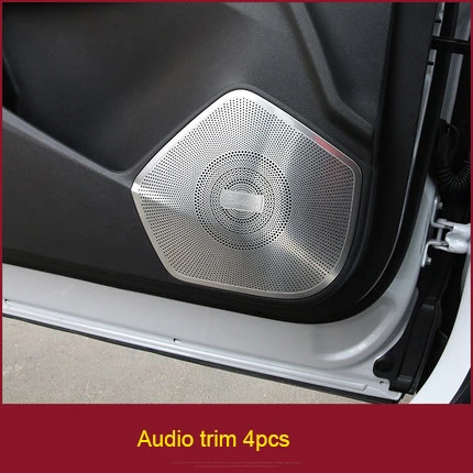 speaker net cover Для Cadillac XT4 Хром Интерьер автомобиля динамик чистая крышка 4 шт - Цвет: speaker net cover