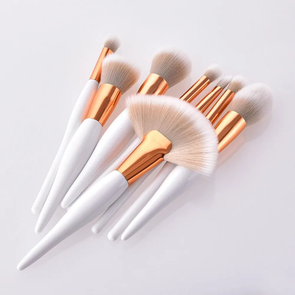 

4/8Pcs Professional White Makeup Tools Brushes Set Powder Foundation Eyeshadow Cosmetics Tool for Beauty Soft Nylon Hair