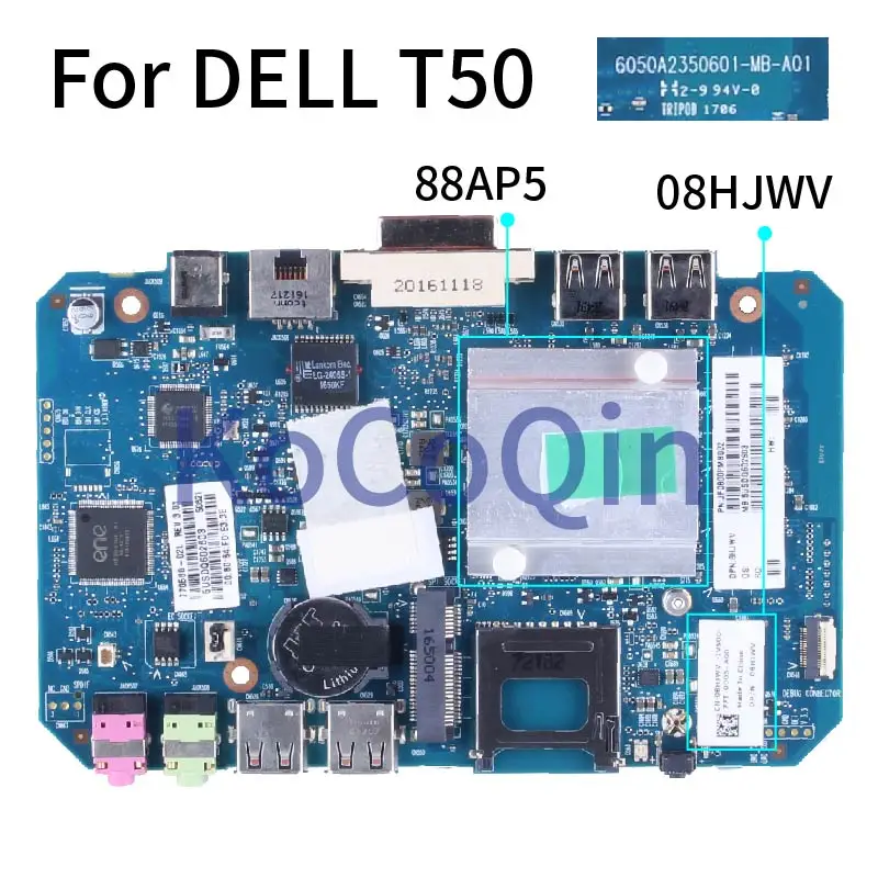 para Dell T50 88ap5 Computador Portátil Mainboard 6050a2350601 08hjwv Ddr3 1gb Ram Computador Portátil Placa-mãe Placa-mãe para notebook - Imagem 2