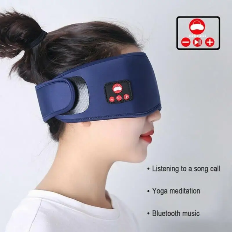 Bluetooth маска для сна, беспроводные стерео наушники, Bluetooth 5,0, мягкие наушники для сна, поддержка громкой связи, маска для сна