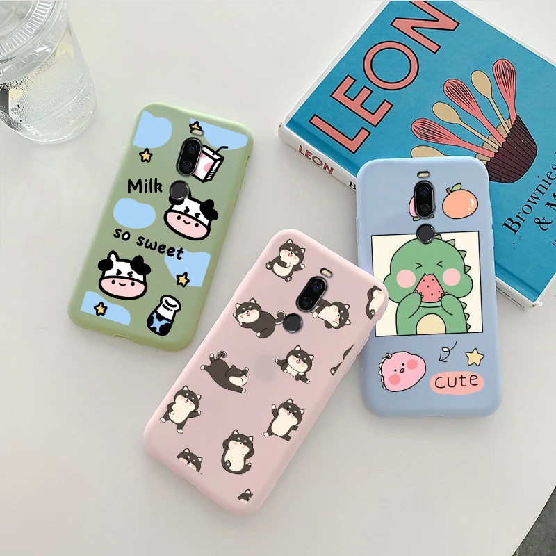 Cute Animal Pattern Phone Cover For Meizu X8 Case Cartoon Soft Silicone Painted Shell Shockproof Protection Bags