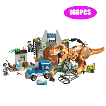 

Compatible lepining Dinosaur Jurassic World 2 Dinosaurs Building Blocks Tyrannosaurus Breakout Bricks Toys Figures Gifts 10758