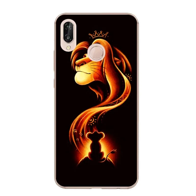 Милый Лев Король Луна Львы Simba чехол для Huawei P8 Lite P10 P10Lite P20 Lite P20Pro mate 10Lite mate 20Pro P30 Lite P30 Pro