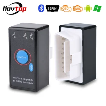 

Rovtop V1.5 EML327 Bluetooth OBD2 Code Reader Car Diagnostic Tool Adapter ELM327 OBDII Power Switch Car Diagnostic Scanner Z3